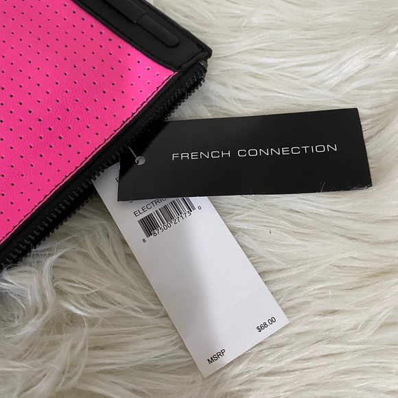 French Connect Electric Pink Clutch - Picture 4 of 6